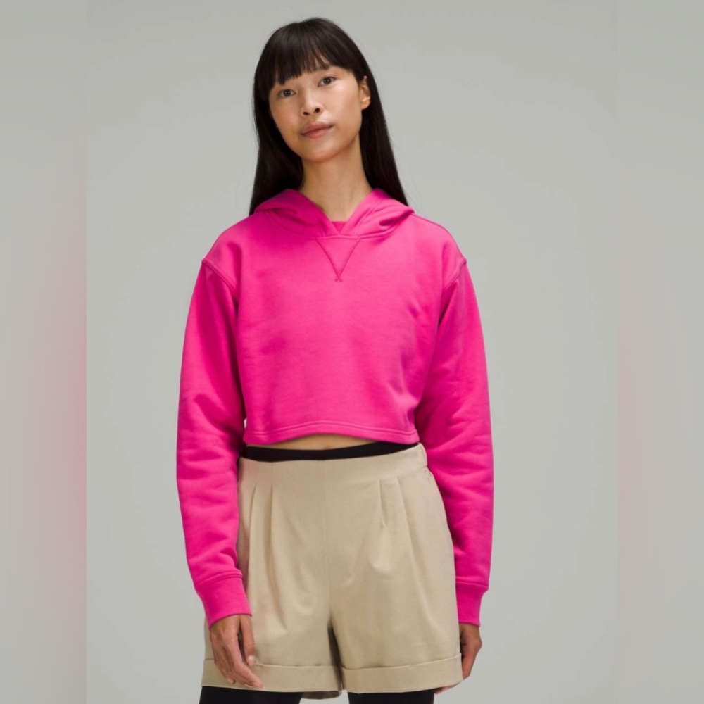 🛍️ Lululemon Sonic Pink All Yours Cropped Hoodie NWT size 20